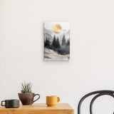 Leinwand - Stärke 2cm | Morgendämmerung in Gold und Grau