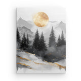 Leinwand - Stärke 2cm | Morgendämmerung in Gold und Grau