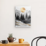 Leinwand - Stärke 2cm | Morgendämmerung in Gold und Grau