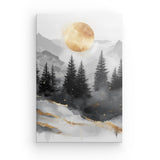 Leinwand - Stärke 2cm | Morgendämmerung in Gold und Grau