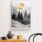 Leinwand - Stärke 2cm | Morgendämmerung in Gold und Grau