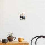 Photoboard / Hartschaum | Morgendämmerung in Gold und Grau