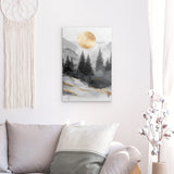 Photoboard / Hartschaum | Morgendämmerung in Gold und Grau