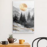 Photoboard / Hartschaum | Morgendämmerung in Gold und Grau