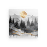 Photoboard / Hartschaum | Morgendämmerung in Gold und Grau