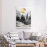 Alu Dibond (matt) | Morgendämmerung in Gold und Grau