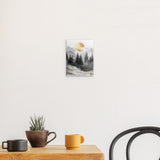 Alu Dibond (matt) | Morgendämmerung in Gold und Grau