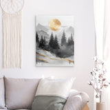 Alu Dibond (matt) | Morgendämmerung in Gold und Grau