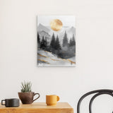 Alu Dibond (matt) | Morgendämmerung in Gold und Grau