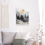 Alu Dibond (matt) | Morgendämmerung in Gold und Grau