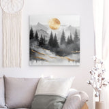 Alu Dibond (matt) | Morgendämmerung in Gold und Grau