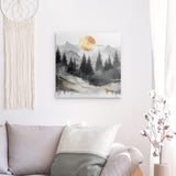 Alu Dibond (matt) | Morgendämmerung in Gold und Grau