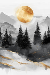 Acrylglas | Morgendämmerung in Gold und Grau