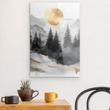 Acrylglas | Morgendämmerung in Gold und Grau