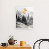 Acrylglas | Morgendämmerung in Gold und Grau