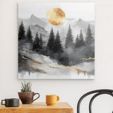 Acrylglas | Morgendämmerung in Gold und Grau