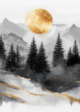 Puzzle | Morgendämmerung in Gold und Grau