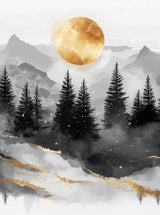 Puzzle | Morgendämmerung in Gold und Grau