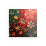 Acrylglas | Winterzauber in Rot, Grün und Goldgelb - Weihnachtliche florale Elemente