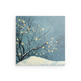 Alu Dibond (matt) | Hygge im Schnee - Skandinavische Winternacht