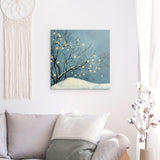 Alu Dibond (matt) | Hygge im Schnee - Skandinavische Winternacht