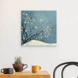 Alu Dibond (matt) | Hygge im Schnee - Skandinavische Winternacht