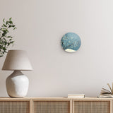 Rundes Wandbild | Hygge im Schnee - Skandinavische Winternacht