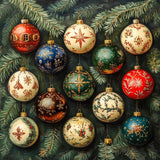 Poster | Poesie der Ornamente - Weihnachtskugeln in festlicher Tradition