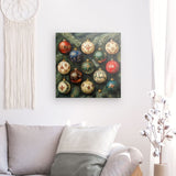 Leinwand - Stärke 2cm | Poesie der Ornamente - Weihnachtskugeln in festlicher Tradition