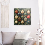 Alu Dibond (matt) | Poesie der Ornamente - Weihnachtskugeln in festlicher Tradition