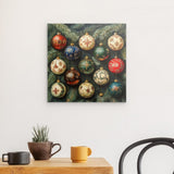 Alu Dibond (matt) | Poesie der Ornamente - Weihnachtskugeln in festlicher Tradition