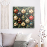 Alu Dibond (matt) | Poesie der Ornamente - Weihnachtskugeln in festlicher Tradition