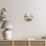 Rundes Wandbild | Süßer Winterfrieden - Lebkuchendorf mit Zuckerguss und Keksbrücke