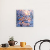 Acrylglas | Winter Märchenwelt - Idyllisches Weihnachtsdorf am Bach