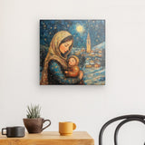 Leinwand - Stärke 2cm | Winterzauber der Liebe - Winterliches Mutter-Kind-Bild