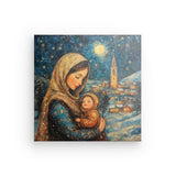 Leinwand - Stärke 2cm | Winterzauber der Liebe - Winterliches Mutter-Kind-Bild