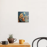 Photoboard / Hartschaum | Winterzauber der Liebe - Winterliches Mutter-Kind-Bild