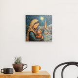 Photoboard / Hartschaum | Winterzauber der Liebe - Winterliches Mutter-Kind-Bild