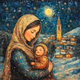 MIXPIX® | Winterzauber der Liebe - Winterliches Mutter-Kind-Bild