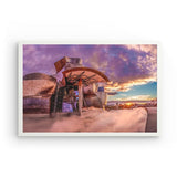 Photoboard (gerahmt) | Bilbao Museum - Glanz zwischen Nebel und Abendlicht