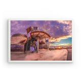 Photoboard (gerahmt) | Bilbao Museum - Glanz zwischen Nebel und Abendlicht
