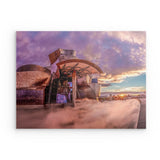 Alu Dibond (matt) | Bilbao Museum - Glanz zwischen Nebel und Abendlicht