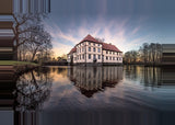 Leinwand (gerahmt) | Schloss Strünkede Herne Wandbild - ruhig und zeitlos