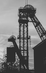 Poster (gerahmt) | Fördertürme Ruhrgebiet Wandbild - klassisch und ruhig