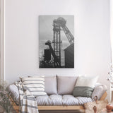 Photoboard / Hartschaum | Fördertürme Ruhrgebiet Wandbild - klassisch und ruhig