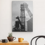 Acrylglas auf Alu-Dibond | Fördertürme Ruhrgebiet Wandbild - klassisch und ruhig