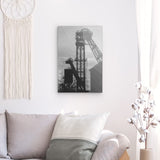 Acrylglas auf Alu-Dibond | Fördertürme Ruhrgebiet Wandbild - klassisch und ruhig