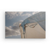 Leinwand - Stärke 2cm | Hamburg Rettungsboot Detail Wandbild - ruhig und zeitlos