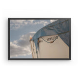 Photoboard (gerahmt) | Hamburg Rettungsboot Detail Wandbild - ruhig und zeitlos