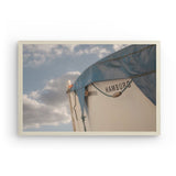 Photoboard (gerahmt) | Hamburg Rettungsboot Detail Wandbild - ruhig und zeitlos